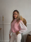 Pull sans manches rose pâle