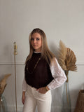 Pull sans manches choco