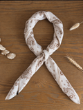 Foulard imprimé blanc