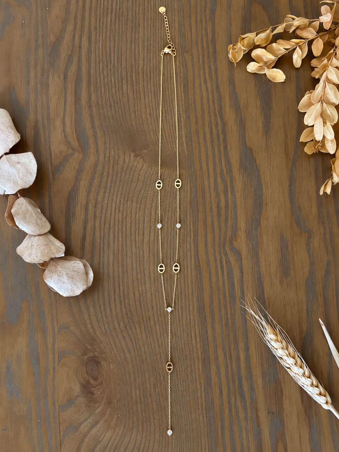 Collier Y Boucle Marine Elégance