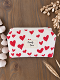 Pochette trousse coeur rouge