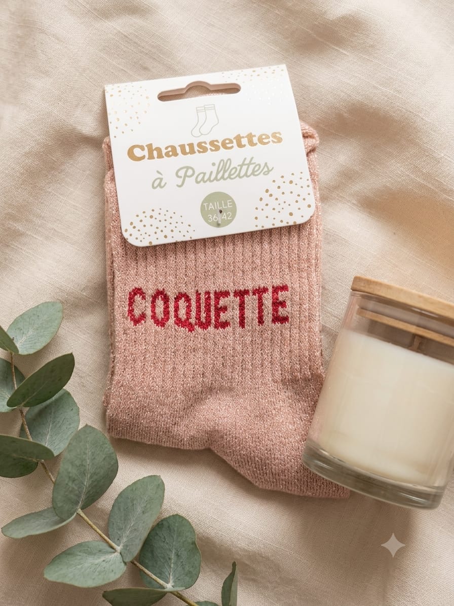 Chaussettes à paillettes Coquette
