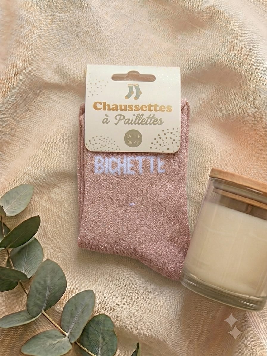 Chaussettes à paillettes Bichette