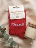 Chaussettes à paillettes Fêtarde