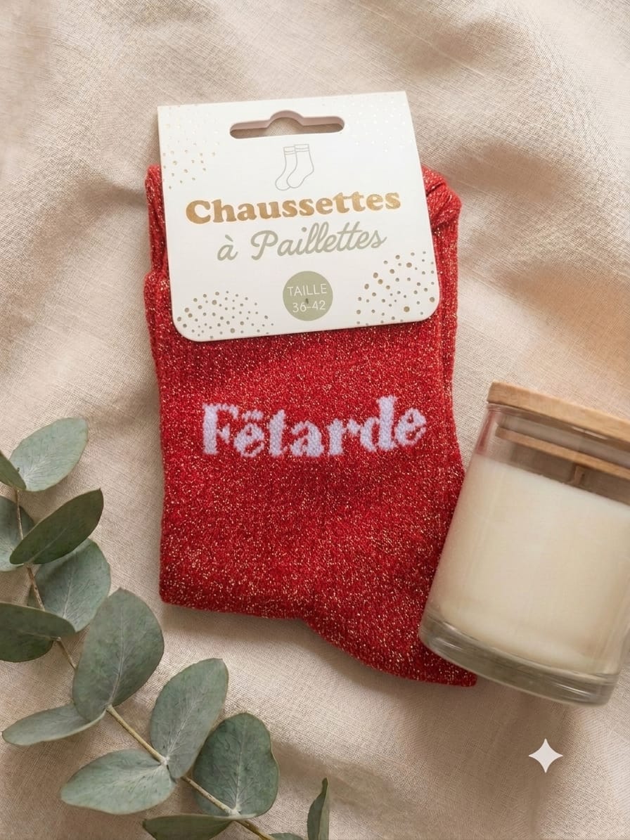 Chaussettes à paillettes Fêtarde