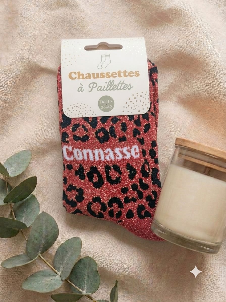 Chaussettes à paillettes Connasse