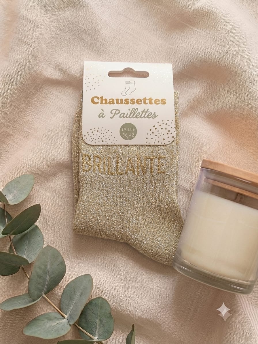 Chaussettes à paillettes Brillante