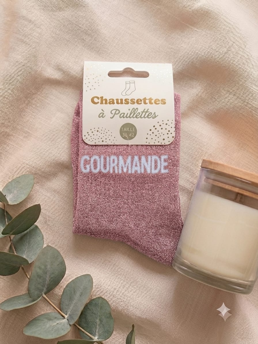 Chaussettes à paillettes Gourmande