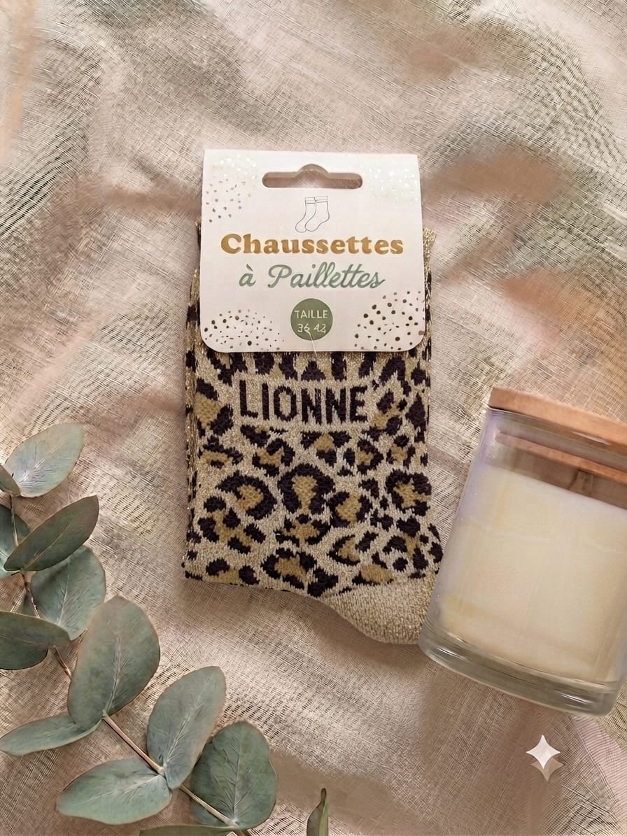 Chaussettes à paillettes Lionne