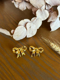 Boucles d’oreilles nœud doré
