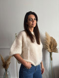 Pull manches courtes écru